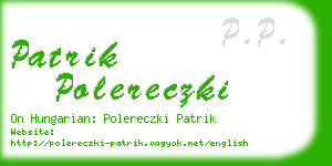 patrik polereczki business card